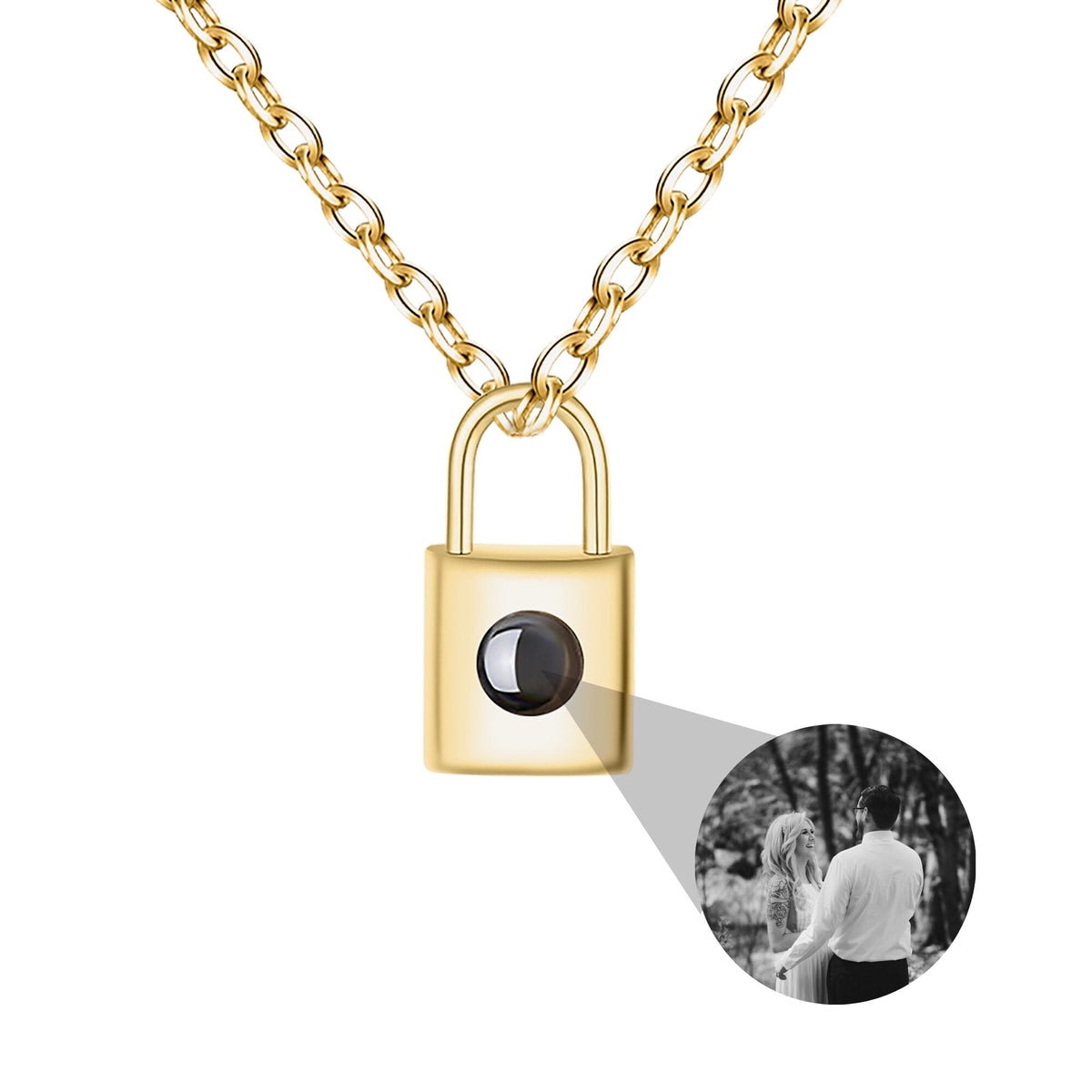 Customized photo key lock Projection Photo Necklace Personality Creative Pendant - MERGE.DAY.1.FREESTYLE