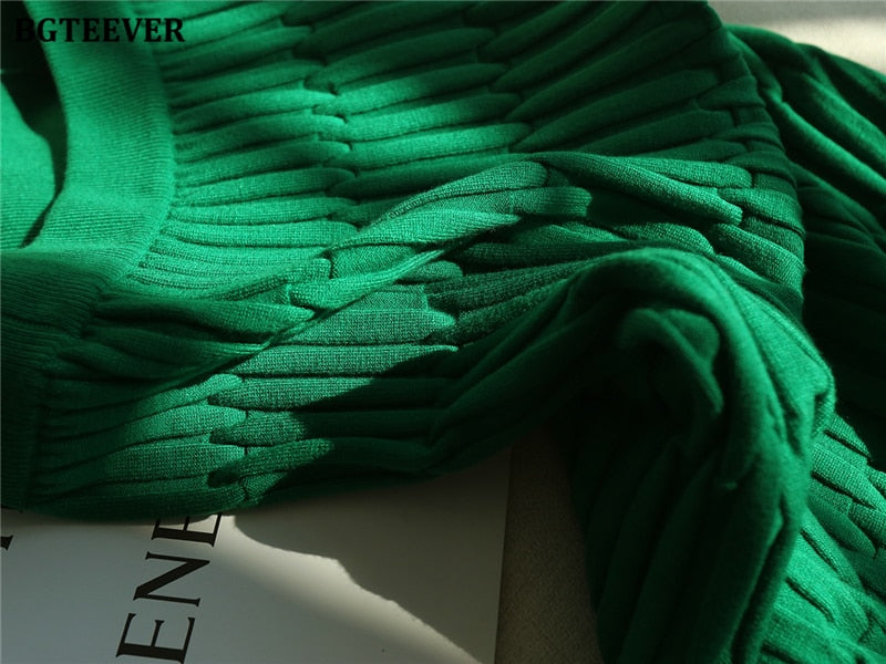 Wrapped Knitted Skirts Pencil Skirt Women Slim Fit Zipper Mid-Calf Skirt - MERGE.DAY.1.FREESTYLE