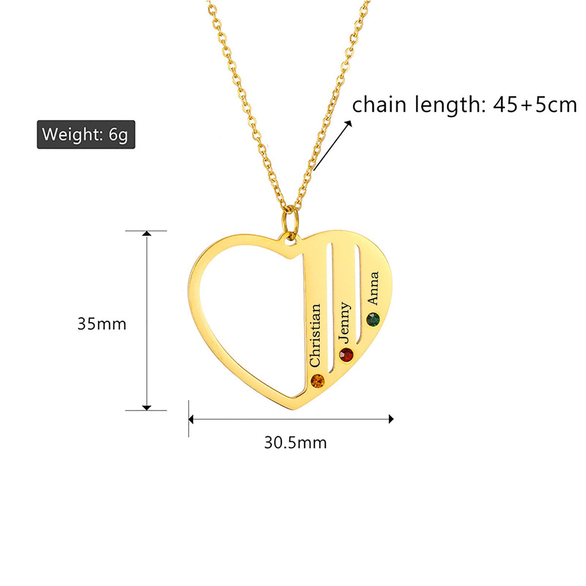 Necklace that can customize birthstone and name For Women ManCouple Gift - MERGE.DAY.1.FREESTYLE