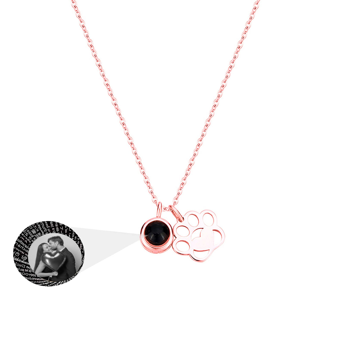 Customized Photo Dog Paws Projection Necklace Pendant Jewelry For Lover Girlfriend - MERGE.DAY.1.FREESTYLE