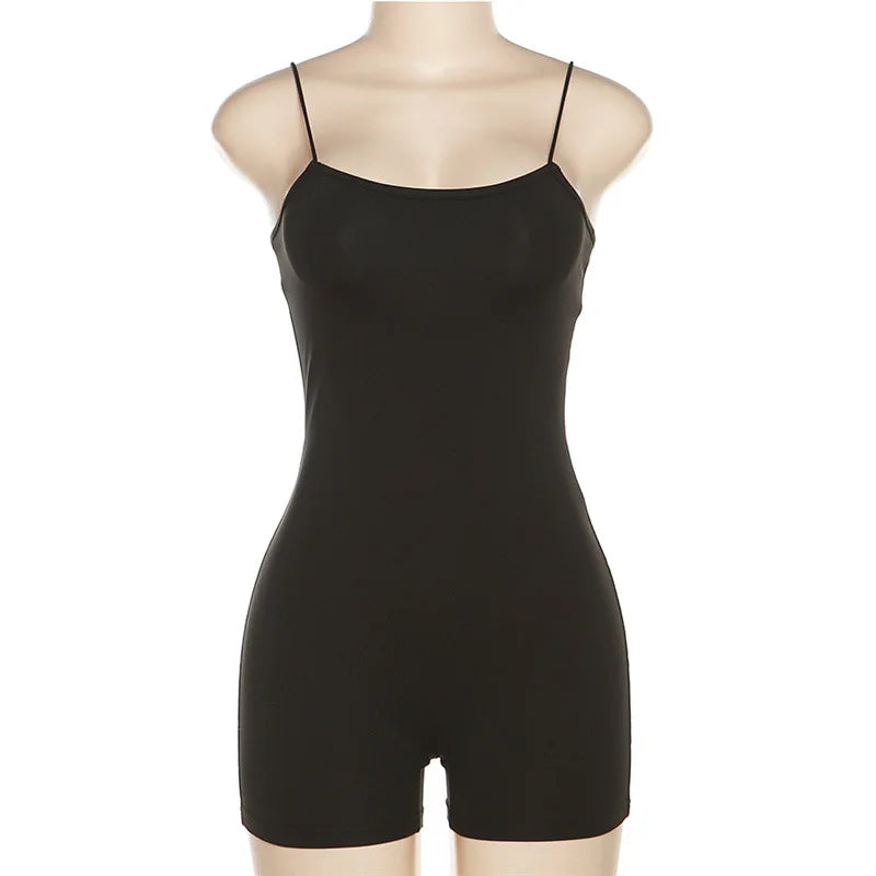 Solid Sleeveless Playsuit Club Streetwear - MERGE.DAY.1.FREESTYLE