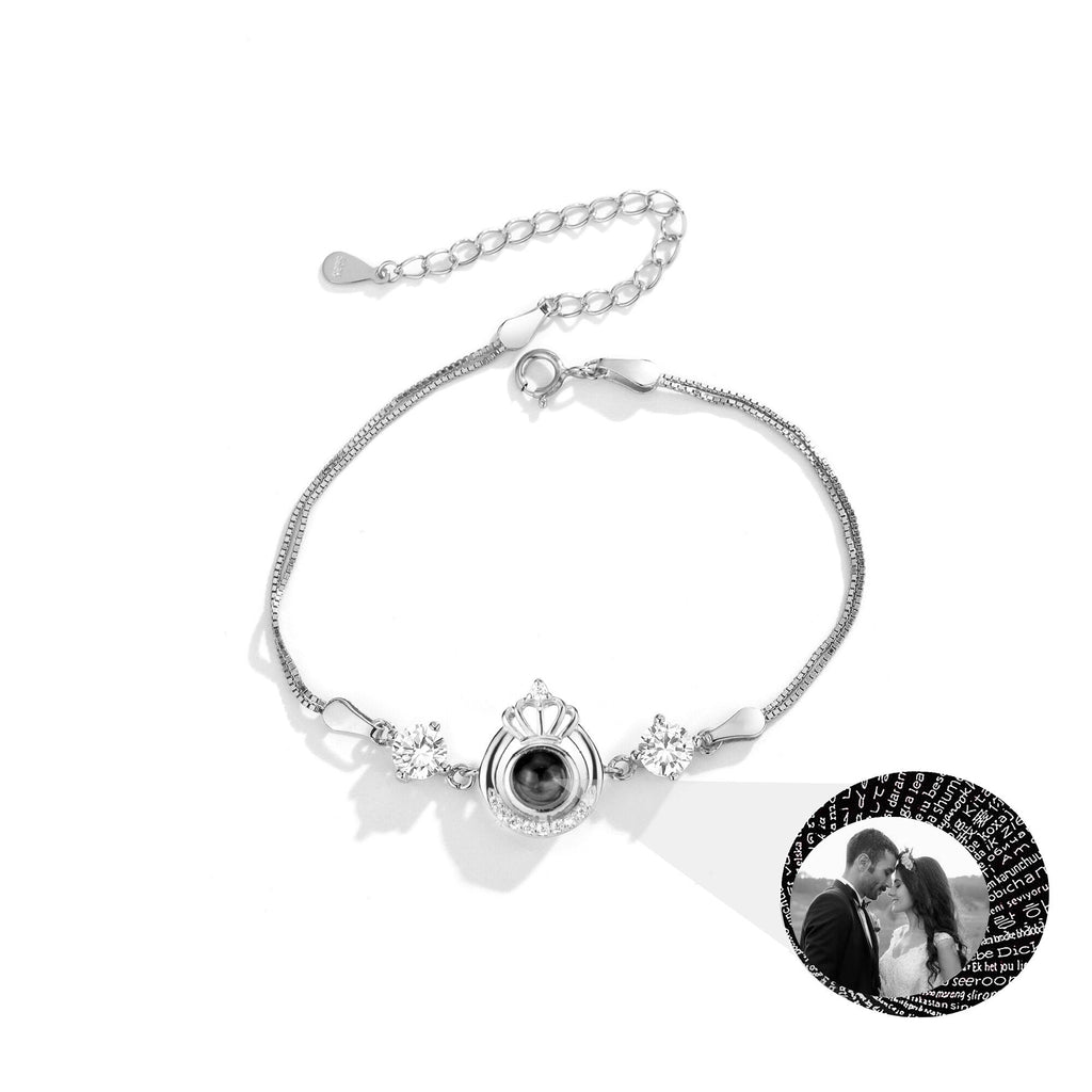 Projection queen crown bracelet for customized photos Couple Bangles For Him - MERGE.DAY.1.FREESTYLE