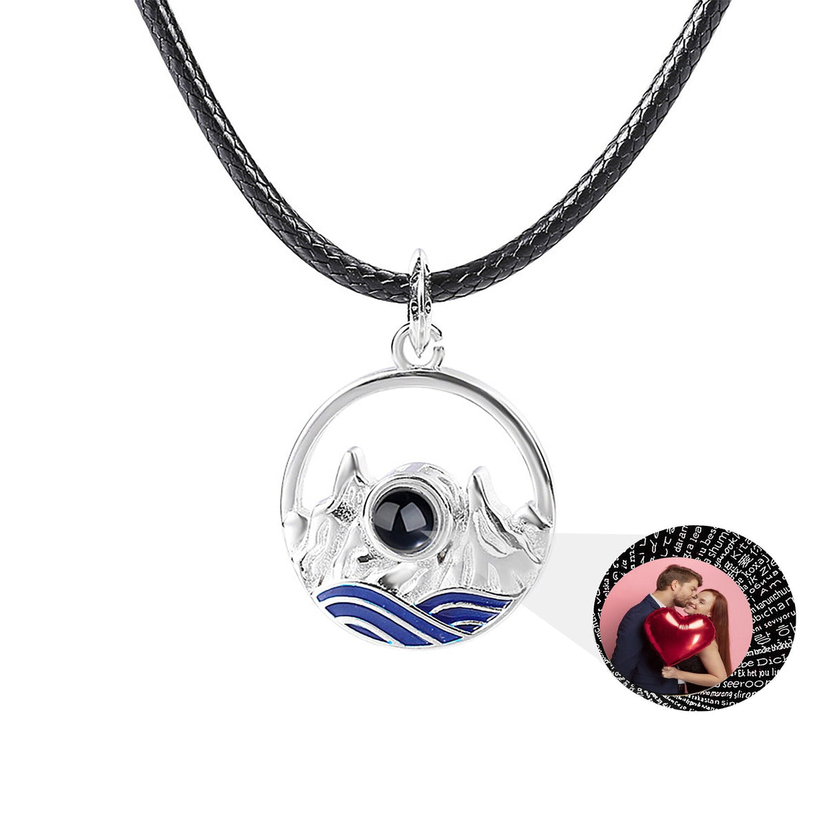 Couples who can customize photos Projection Necklace Pendant Jewelry For Lover Girlfriend - MERGE.DAY.1.FREESTYLE