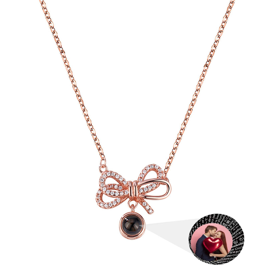 Customized Photo Bow Projection Memory Necklace - MERGE.DAY.1.FREESTYLE