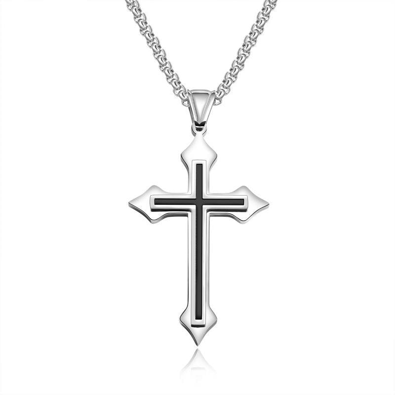Geometry Interlocking Square Triangle Male Pendant Stacking Streetwear Necklace - MERGE.DAY.1.FREESTYLE