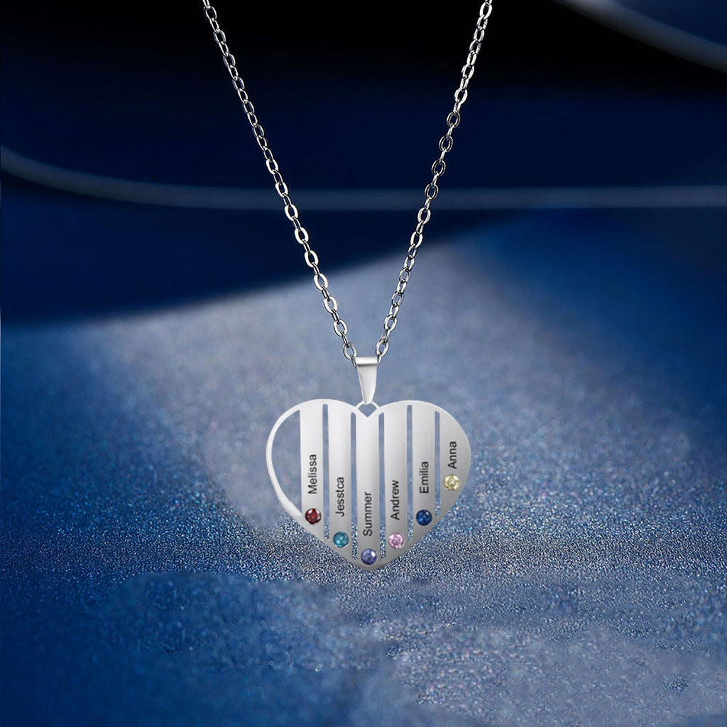 Necklace that can customize birthstone and name For Women ManCouple Gift - MERGE.DAY.1.FREESTYLE