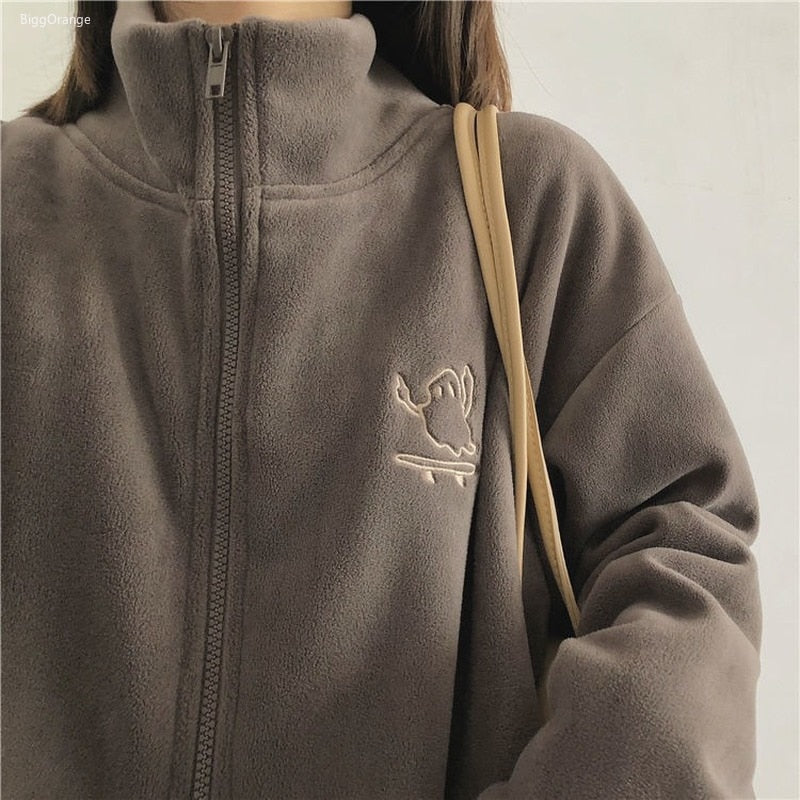 Hooded Sweatshirt Casual Thick Warm Loose Padded Jackets Coat - MERGE.DAY.1.FREESTYLE