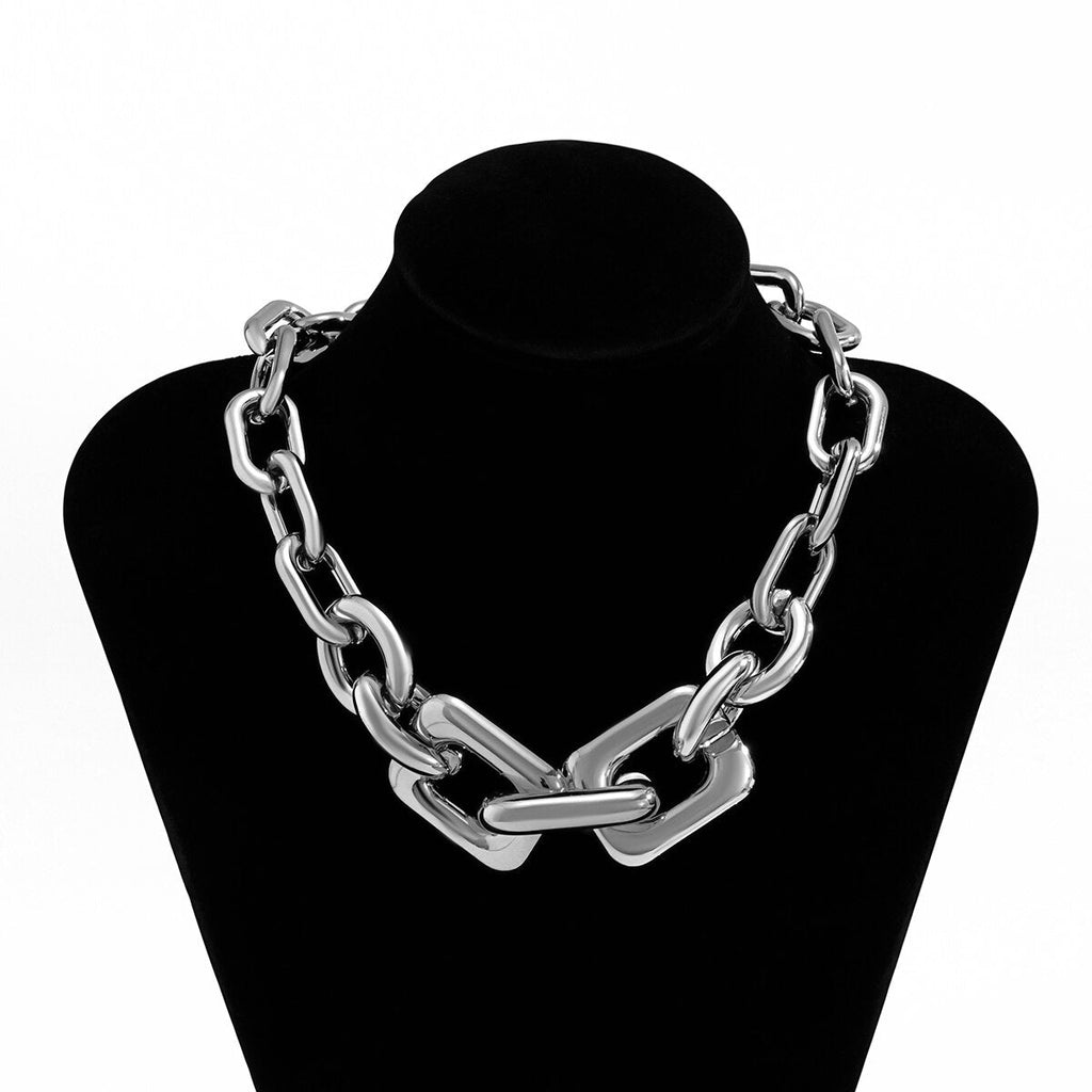 CCB Material Exaggerated Big Choker Necklace Collar for Women Hiphop Chunky Chain Necklace - MERGE.DAY.1.FREESTYLE