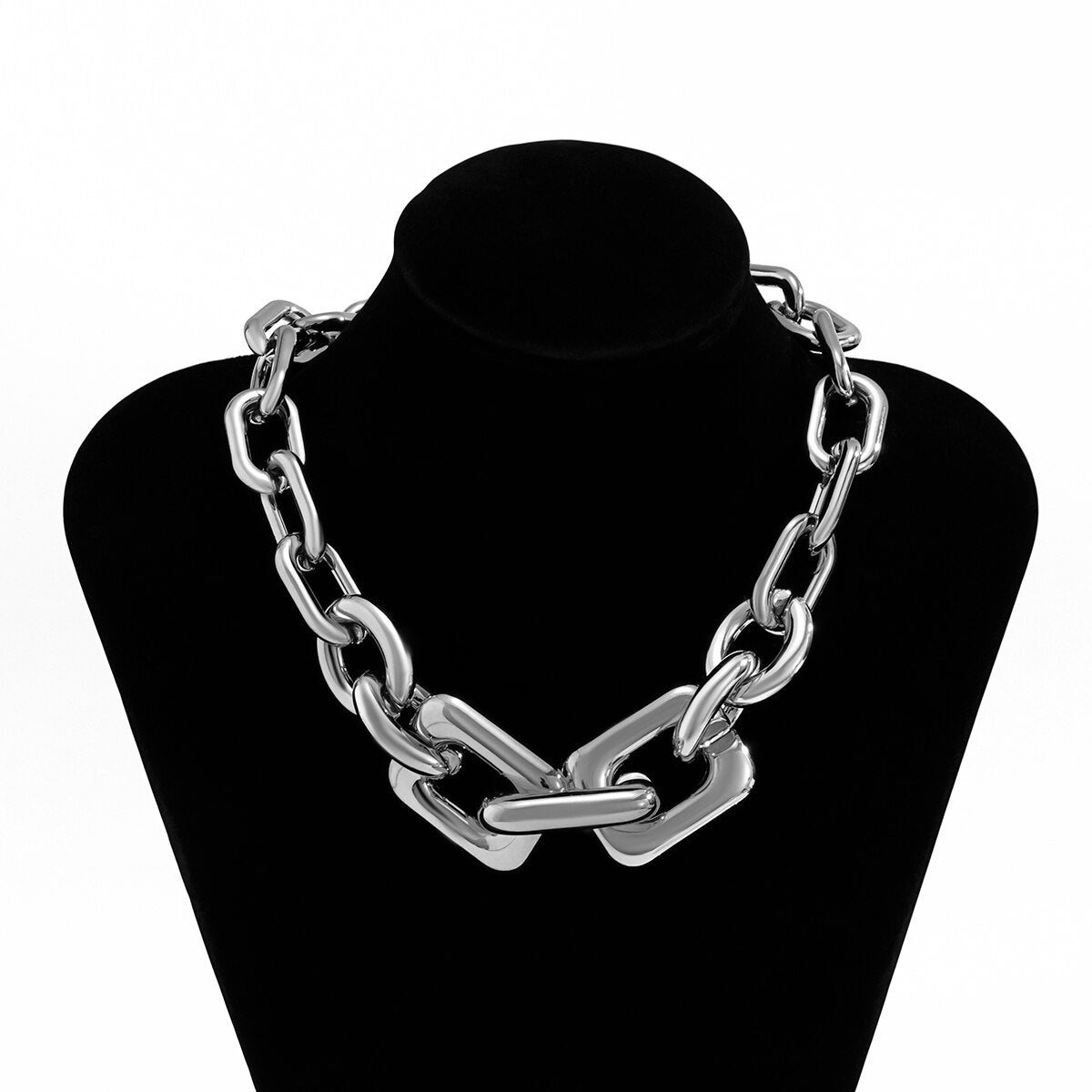 CCB Material Exaggerated Big Choker Necklace Collar for Women Hiphop Chunky Chain Necklace - MERGE.DAY.1.FREESTYLE