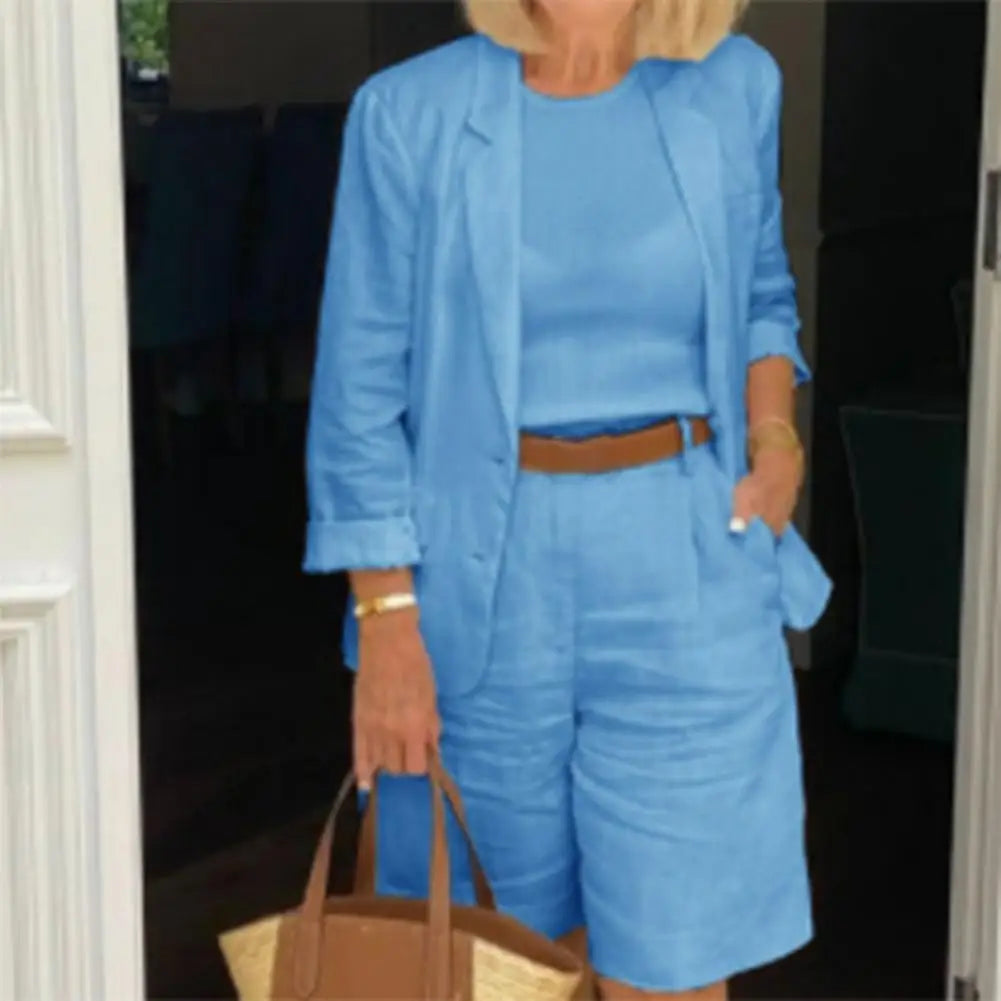 Summer Fashion Solid Color Two Piece Set - MERGE.DAY.1.FREESTYLE
