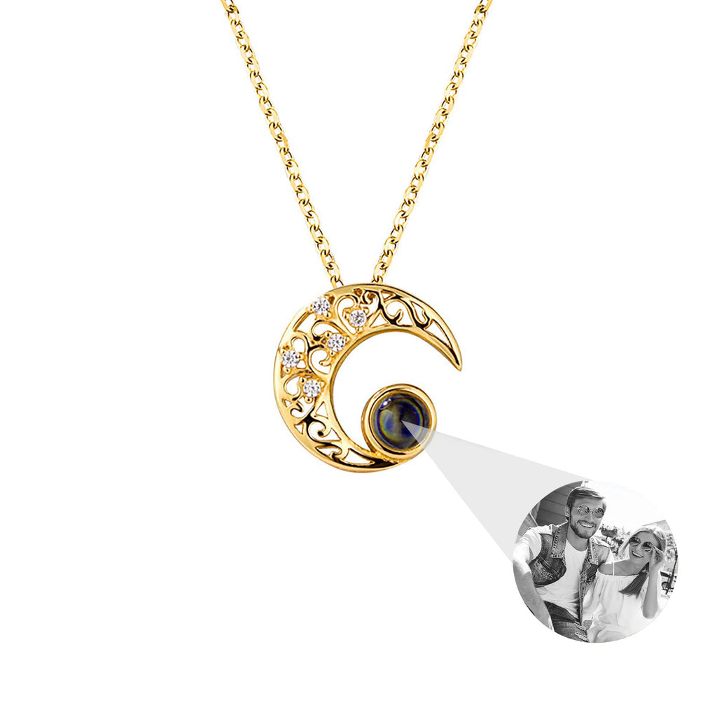 Custom Projection Photo Necklace Trendy Star Moon Necklace for Women Fashion Jewelry - MERGE.DAY.1.FREESTYLE
