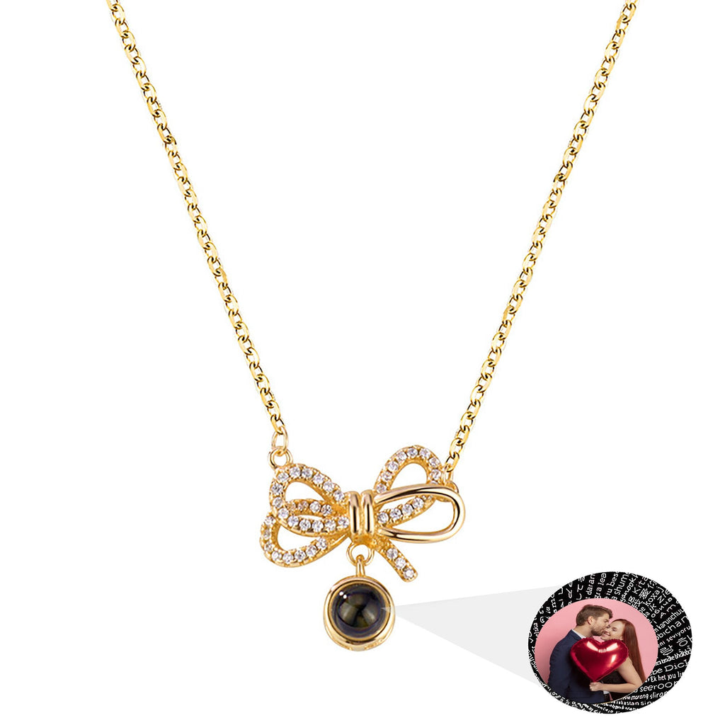 Customized Photo Bow Projection Memory Necklace - MERGE.DAY.1.FREESTYLE