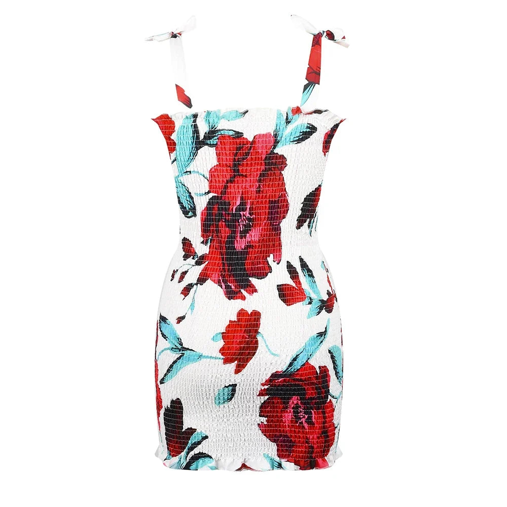 Floral Tight Camisole Dress For Women - MERGE.DAY.1.FREESTYLE