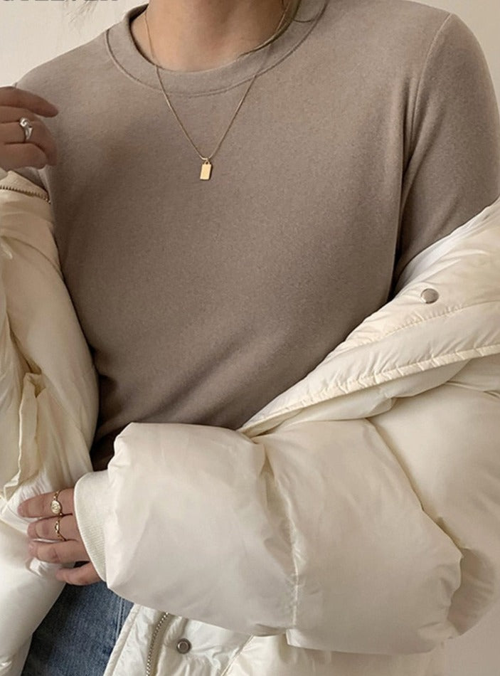 Slim Fit Autumn Winter Bottoming Pullovers Shirt Female Casual Basic Tops Goth - MERGE.DAY.1.FREESTYLE