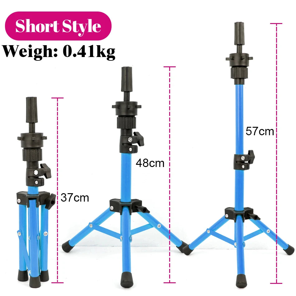 21-24inch Canvas Block Head Mannequin Wig Head Wig Stand Tripod with Head, Mannequin Head Wig Display Styling Head With Stand - MERGE.DAY.1.FREESTYLE