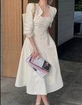 2 Pieces Dress Set O-neck Full Sleeve Short Jacket & Spaghetti Strap Dresses - MERGE.DAY.1.FREESTYLE