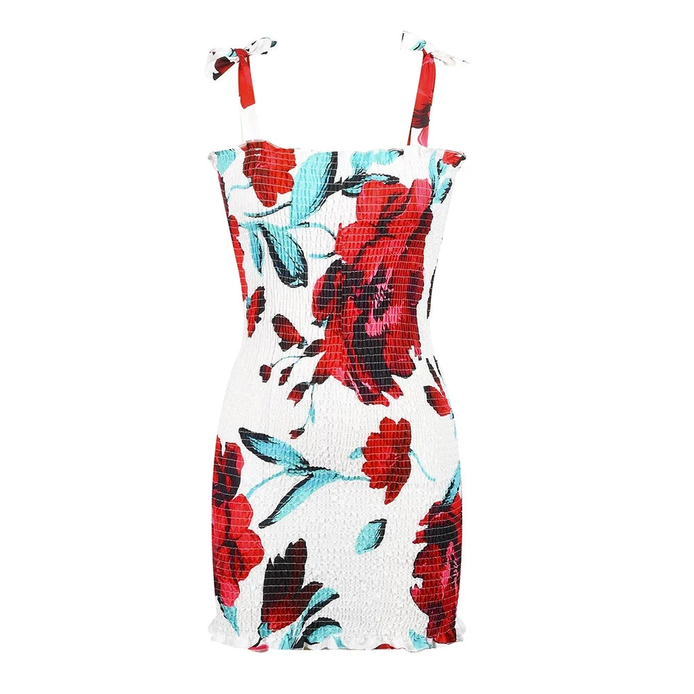 Floral Tight Camisole Dress For Women - MERGE.DAY.1.FREESTYLE