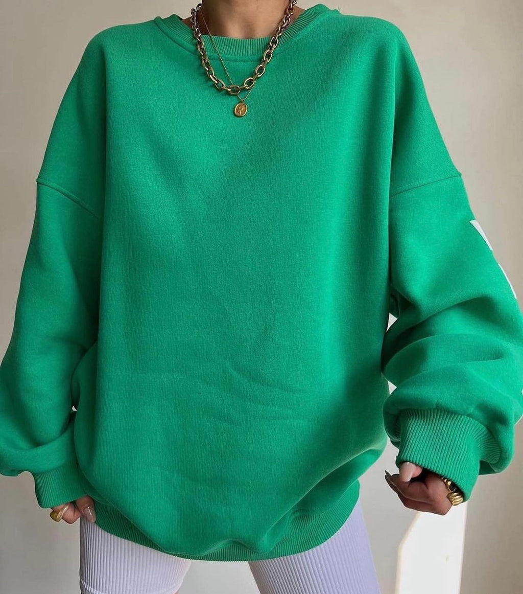 Casual Letters Print Sweatshirt Women Long Sleeve Loose Hoodies Y2k Streetwear - MERGE.DAY.1.FREESTYLE