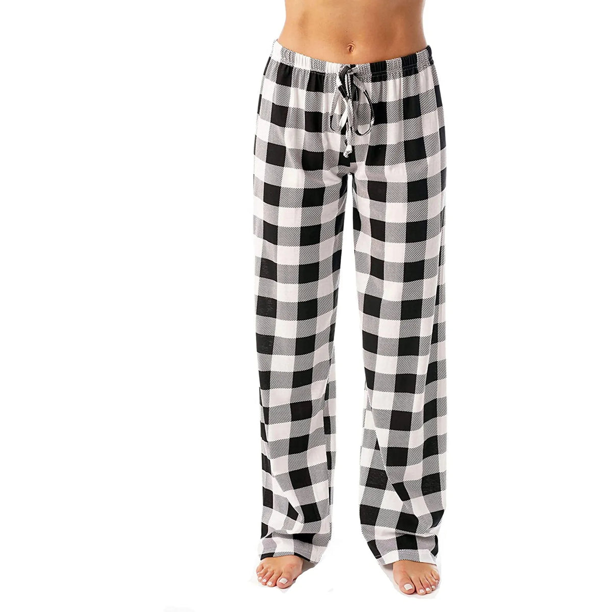 Women Christmas Pajama pants Autumn Winter Plaid Printed Pants - MERGE.DAY.1.FREESTYLE