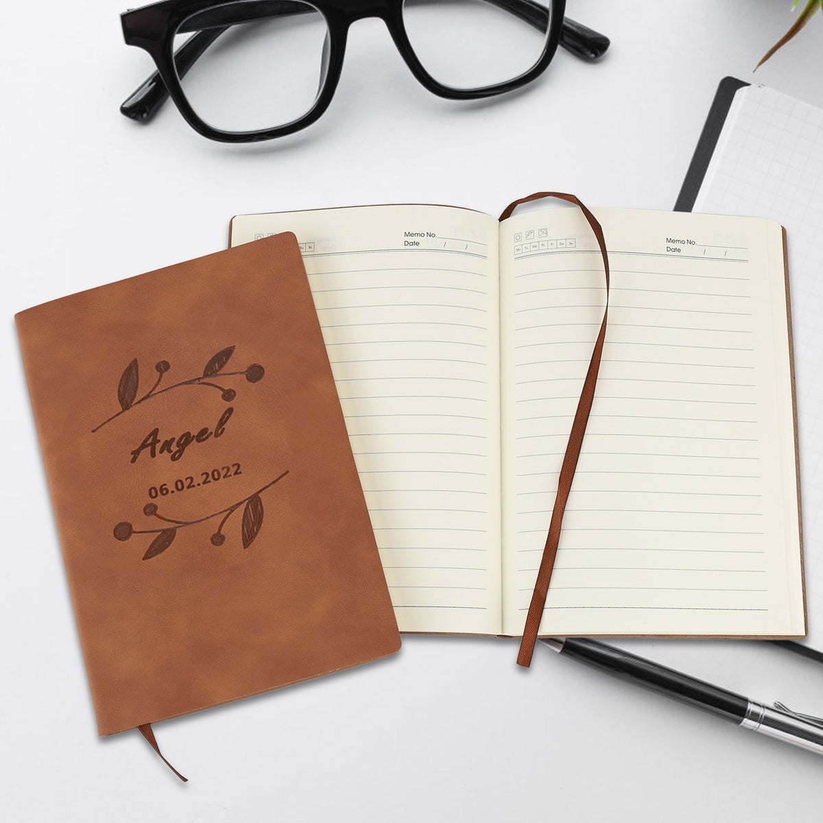 Customized DIY Leather Notebooks Soft Cover Business A5 Journals - MERGE.DAY.1.FREESTYLE