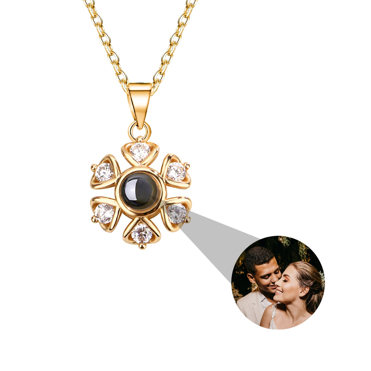 Snow projection necklace with customizable photos Projection Necklace - MERGE.DAY.1.FREESTYLE
