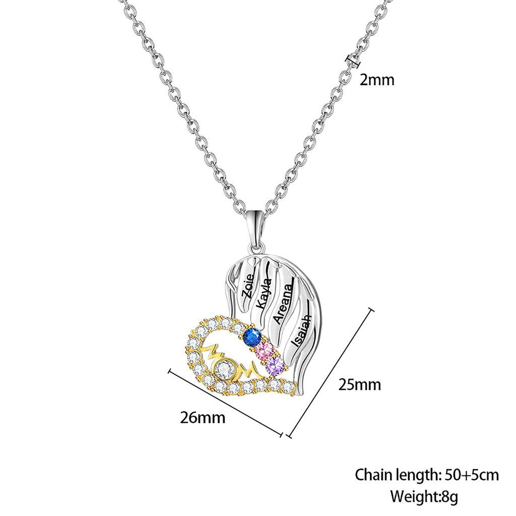 Customized Name Heart Shaped Semi Diamond Necklace Necklace Temperament Clavicle Chain - MERGE.DAY.1.FREESTYLE