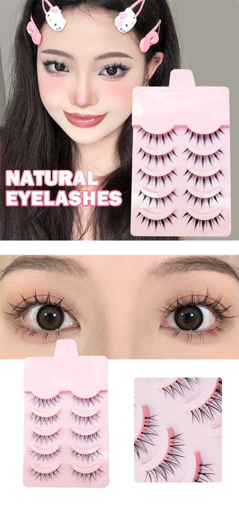 Manga Lashes Soft Natural Eyelashes Thick False Eyelashes - MERGE.DAY.1.FREESTYLE