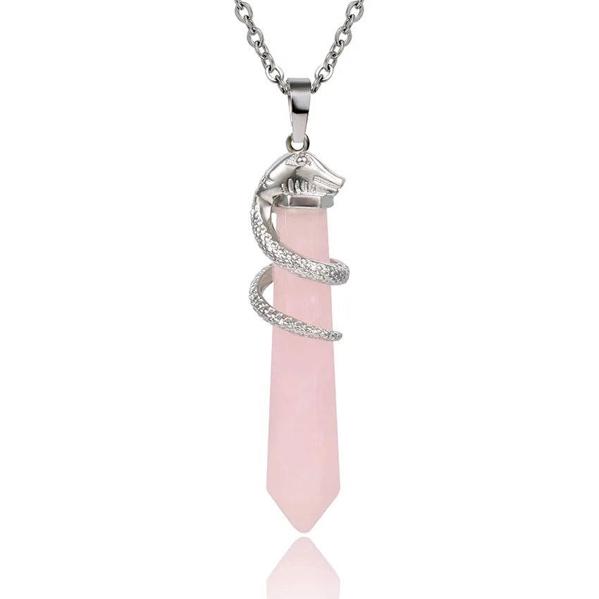 rose quartz pendant - MERGE.DAY.1.FREESTYLE