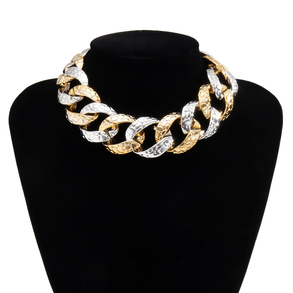 CCB Material Exaggerated Big Choker Necklace Collar for Women Hiphop Chunky Chain Necklace - MERGE.DAY.1.FREESTYLE