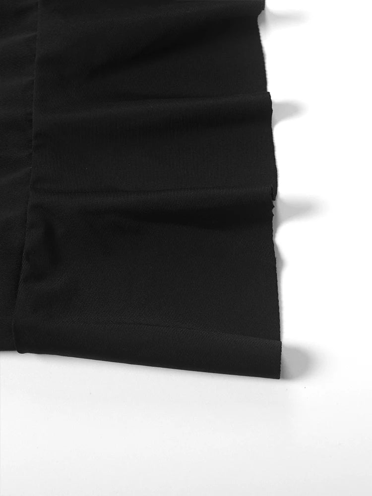 Sleeveless Strap Backless Folds Split Bodycon - MERGE.DAY.1.FREESTYLE