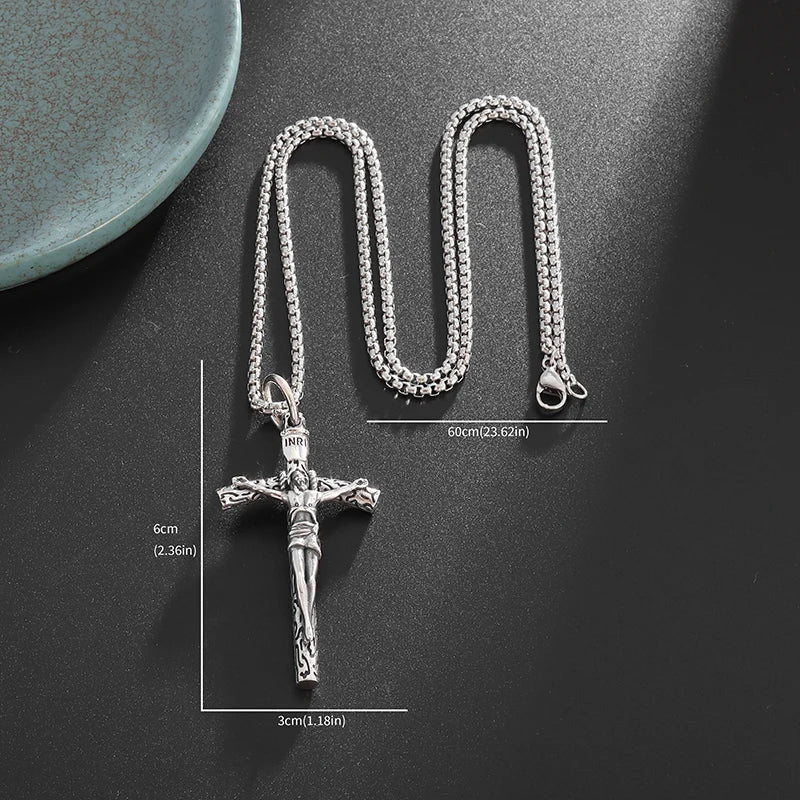 Christian Good Friday Cross Amulet Pendant Necklace - MERGE.DAY.1.FREESTYLE