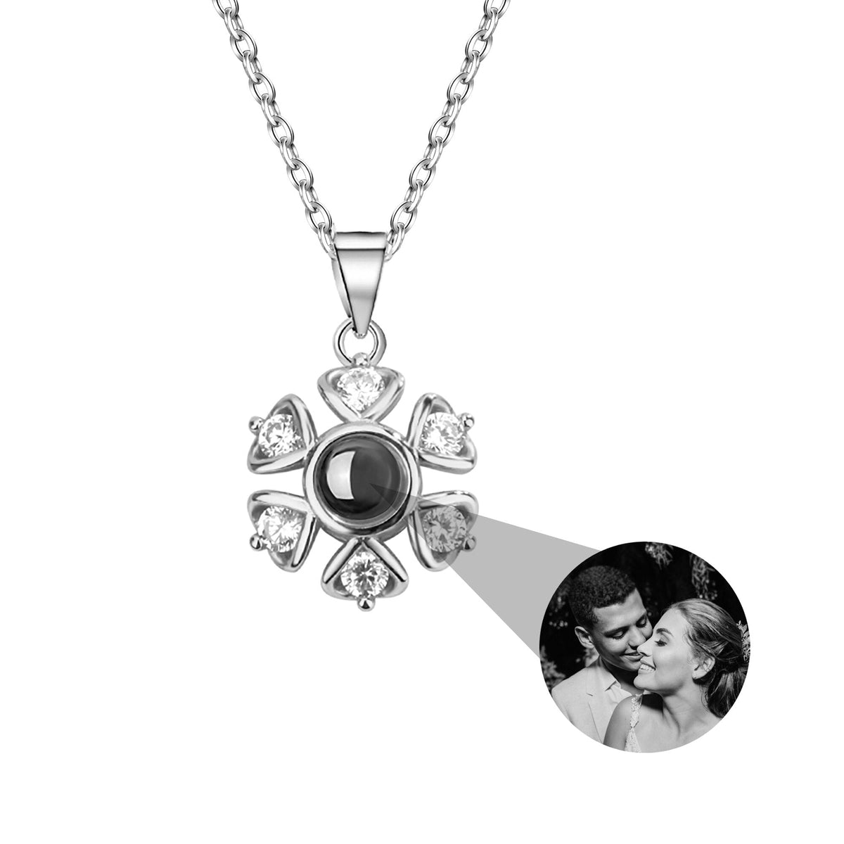 Snow projection necklace with customizable photos Projection Necklace - MERGE.DAY.1.FREESTYLE