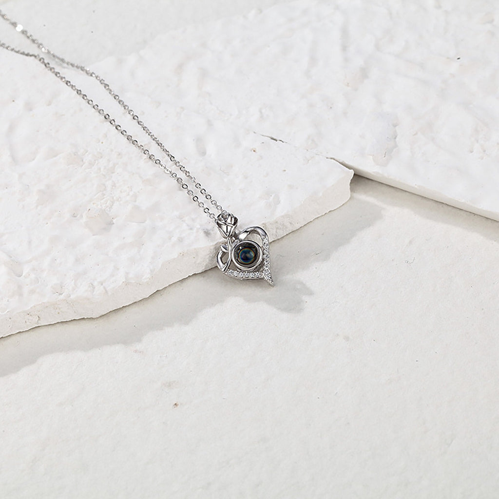 Love Rose with Customized PhotosProjection Necklace Pendant Jewelry For Lover Girlfriend - MERGE.DAY.1.FREESTYLE
