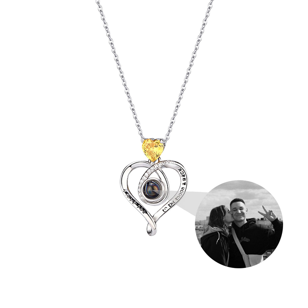 Love with customizable photosProjection Necklace Pendant Jewelry For Lover Girlfriend - MERGE.DAY.1.FREESTYLE