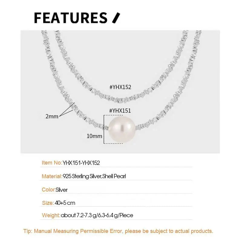 Stackable Shell Pearl Necklace - MERGE.DAY.1.FREESTYLE