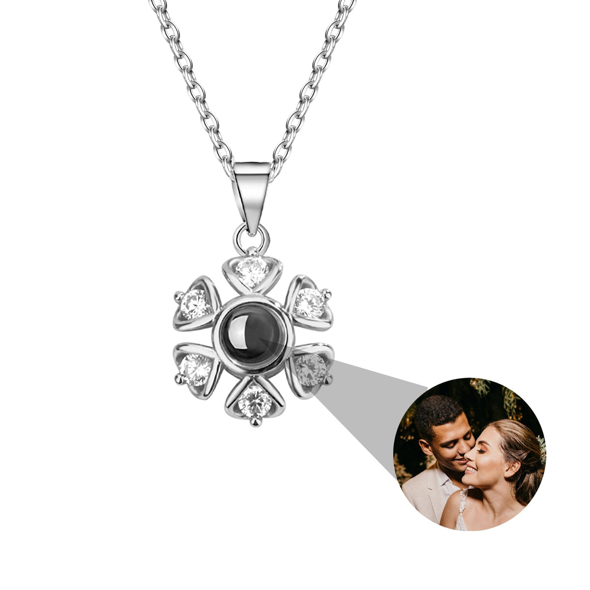 Snow projection necklace with customizable photos Projection Necklace - MERGE.DAY.1.FREESTYLE