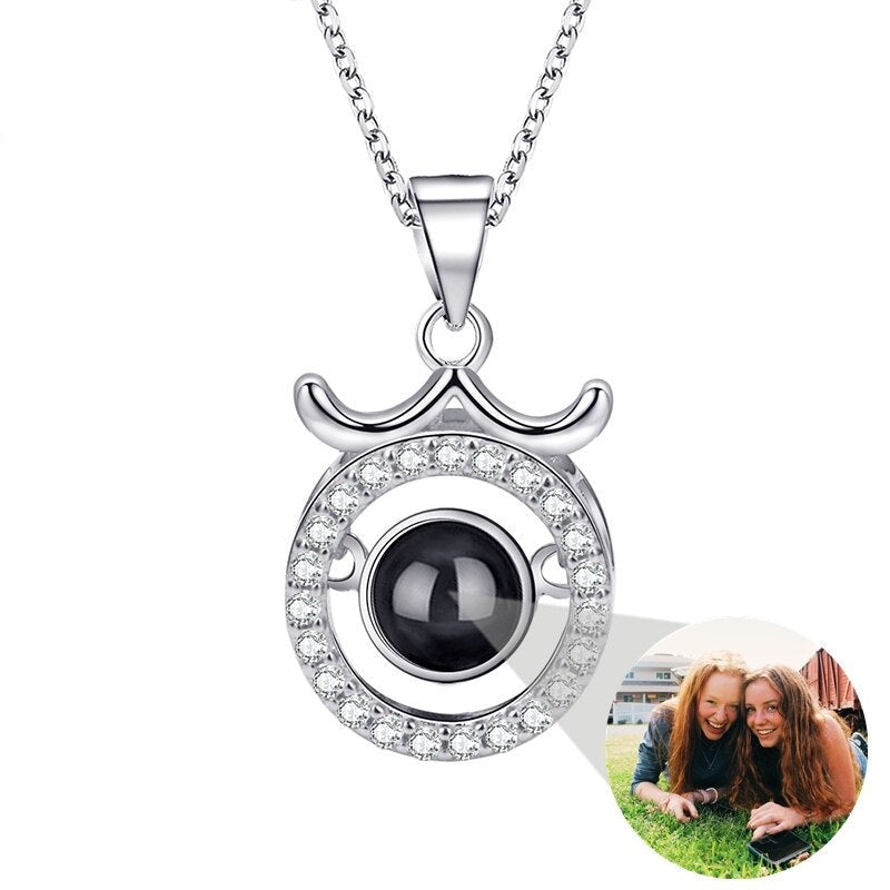 Photo Projection Necklace 12 Constellation Patterns Pendant Necklace - MERGE.DAY.1.FREESTYLE