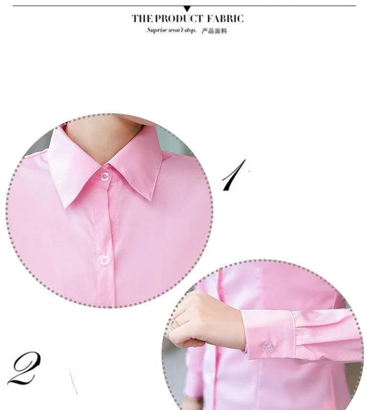 Polyester Cotton Shirts for Women Long Sleeve Blouse - MERGE.DAY.1.FREESTYLE