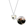 Customizable photo Necklace Round Heart Pendant Romantic Memory Projection Necklaces - MERGE.DAY.1.FREESTYLE