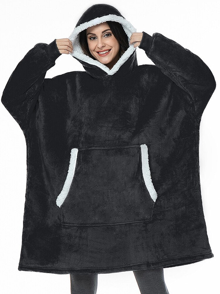 Oversized Hoodie Sweatshirt Women Tie Dye Hoodies Fleece Giant Wearable Blanket - MERGE.DAY.1.FREESTYLE