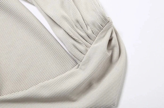 Backless Halter Evening Dress With Scarf Hollow Back Split Skinny - MERGE.DAY.1.FREESTYLE