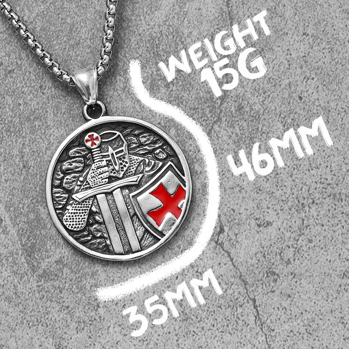 Red Crusade Paladin Necklaces Pendants - MERGE.DAY.1.FREESTYLE