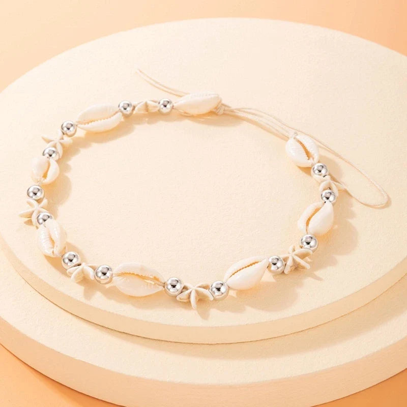 Fashion Rope Chain Natural Shell Choker Necklace - MERGE.DAY.1.FREESTYLE