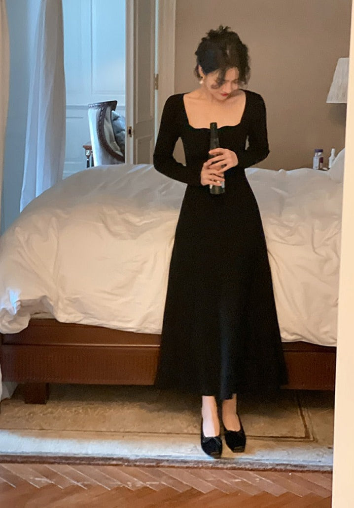 A-line Dress Women Full Sleeve Slim Waist Dress Autumn Winter - MERGE.DAY.1.FREESTYLE