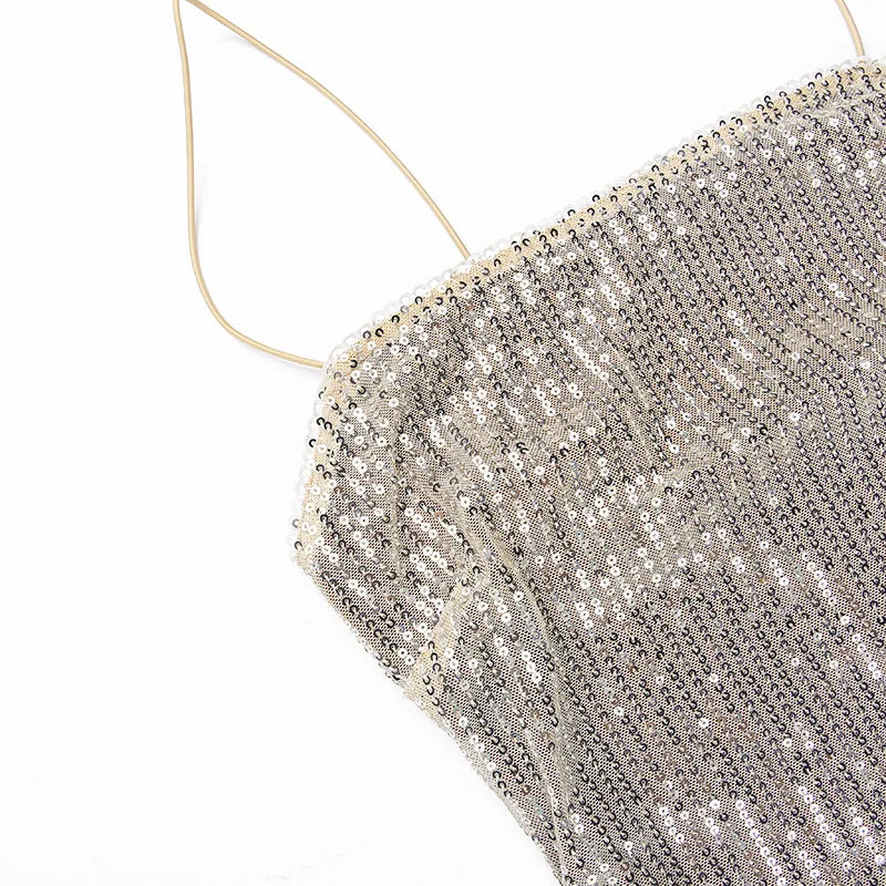 Sleeveless Glitter Sequined Evening Party Club Maxi Dress - MERGE.DAY.1.FREESTYLE