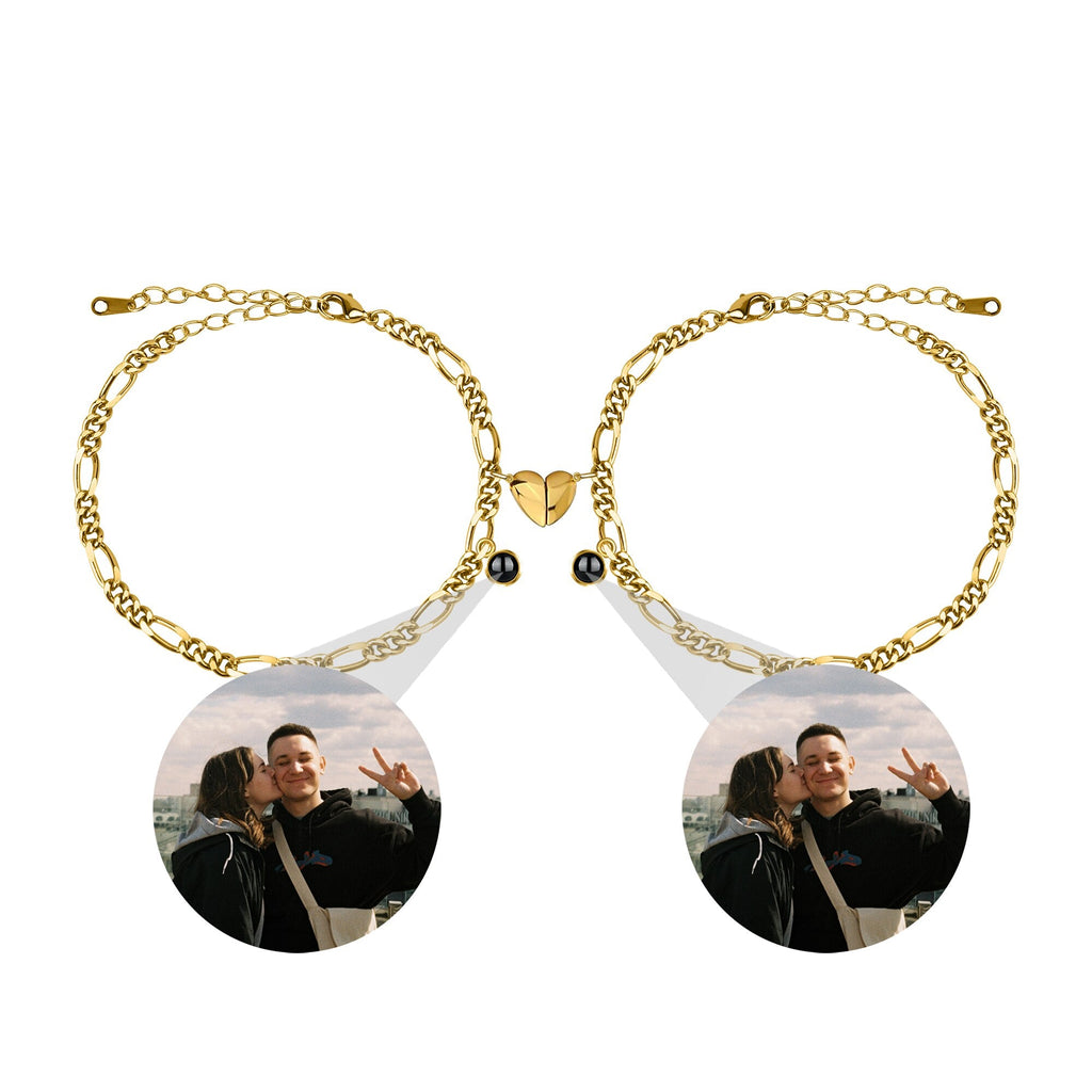 Customizable photo Projection Couple Bracelet Simple Projection Shake Bracelet - MERGE.DAY.1.FREESTYLE