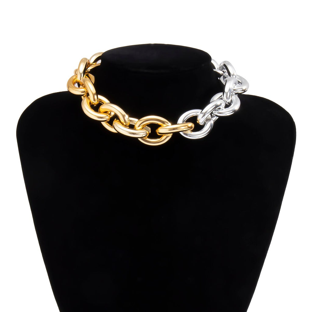 CCB Material Exaggerated Big Choker Necklace Collar for Women Hiphop Chunky Chain Necklace - MERGE.DAY.1.FREESTYLE