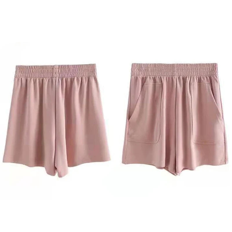 High Waist Pants With Pocket Yoga Shorts Women Sports Short Bottoms - MERGE.DAY.1.FREESTYLE