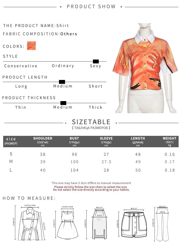 Fashion Casual Print Shirt Women Summer New 2022 Short Sleeve T Shirt Female Streetwear - MERGE.DAY.1.FREESTYLE