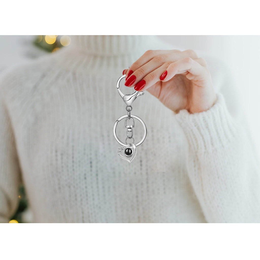 Custom Photo Projection Keychain Simple Style love Projection Keychain - MERGE.DAY.1.FREESTYLE